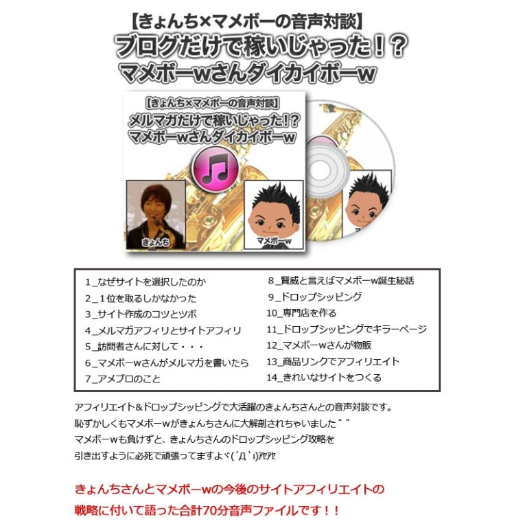 きょんちさんとマメボーの約70分の音声対談